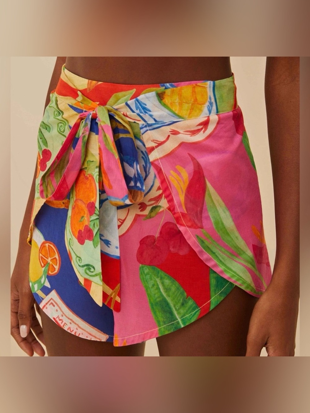 FARM Rio Multicolor Summer Picnic Shorts Size Small